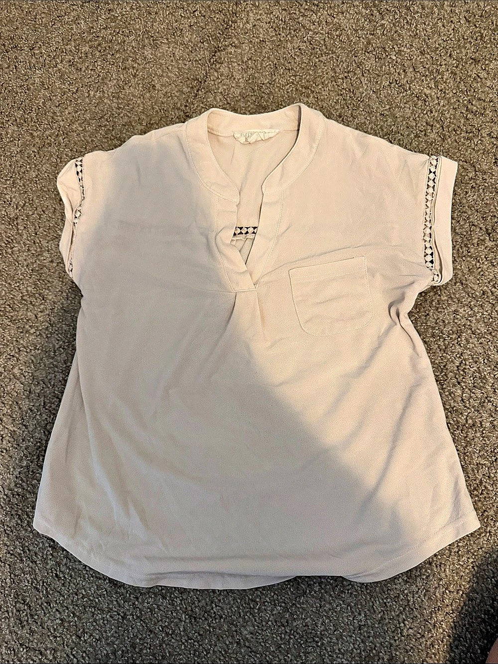 Free People Short Sleeve Tunic in White